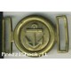 Fibbia metallica ottone dorato rotondo R Marina