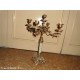 candelabro in metallo e onice