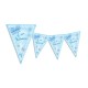 FESTONE BANDIERINE BATTESIMO 3,60 mt azzurro, addobbi eventi