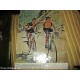 autografo gino bartali su poster adesivo degli anni 60
