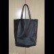 BORSA SHOP nera donna tracolla grande vera pelle made in ita
