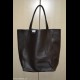 BORSA SHOP marrone donna tracolla grande vera pelle italy