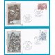 1998 FDC Filagrano Gold Natale su 2 buste an Seminara e Roma