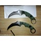  coppia coltelli karambit strider silver e black