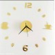 orologio da parete cucina e bar in plastica effetto specchio