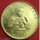 Vaticano 200 lire 1992 Giovanni Paolo II