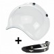 VISIERA BUBBLE A BOLLA CASCO 3 BOTTONI CHIARA universale