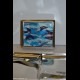Portasigarette In Metallo Ronson Con Sfumature Blu