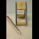 PENNA DECORATA STILE LEGNO IN SUPPORTO DI LEGNO 