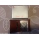 PORTA CARDS A LIBRO IN VERA PELLE COLOR MARRONE