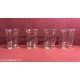 4 Bicchierini da Liquore in Vetro Trasparente e Oro Vintage