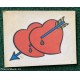 Figurina Serie PANINI'S STICKERS - Due Cuori trafitti