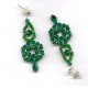 Bellissimi ORECCHINI PENDENTI VERDI con PERLINE E SWAROVSKI!