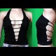 Sexy TOP Nero Aperto - Taglia Small - Made in Italy