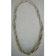COLLANA D'ARGENTO Gr 40 INTRECCIATA CON PERLE