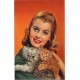 Jeps - cartolina tematica ANIMALI - Donna con gattini