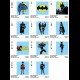 BATMAN -  11 DISEGNI-RICAMO