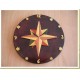 Splendido orologio Rosa dei Venti legno Nuovo fatto a mano