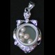 Pendente in Argento 925 PERLE con cassa in cristallo - NEW