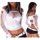 SEXY MAGLIA TOP T-SHIRT BIANCA TG. S/M
