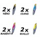 8 CARTUCCE STAMPANTE EPSON D68 D88 DX3800 DX3850 DX4800
