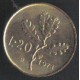 ITALIA REPUBBLICA 1973 - 20 LIRE bronzo - FDC