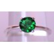 Anello in Argento 925 con un Smeraldo Sintetico (Zircone)