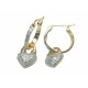 Orecchini in argento 925 laccato ORO - Particolare lavorazio