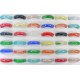 LOTTO 10 ANELLI DI VETRO vari colori 10 GLASS RINGS LOT