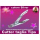 CUTTER NAIL ART RICOSTRUZIONE UNGHIE silver argento
