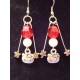 HELLO KITTY - ORECCHINI ROSSI CON STELLINE