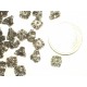 PERLE - LOTTO DI 50 COPPETTE COPRIPERLA ARGENTATE