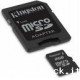 MICRO SD 2GB CON ADATTATORE KINGSTON, NUOVA GAR. 5 ANNI