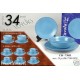 SERVIZIO PIATTI PORCELLANA 34 PZ AZZURRO