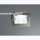 LAMPADA INCASSO QUADRATO RISPARMIO ACCIAIO SPAZZ. 125MM