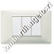 PLACCA 3 MODULI VIMAR PLANA art. 14653.02 AVORIO