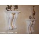 Coppia di capitelli in gesso
