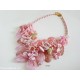 Collana Rosa con Conteria in Vetro di Murano