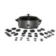 Kit Hot stone, heater, massaggio pietre, + 46 pietre