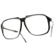 OCCHIALI DA SOLE AVIATOR CLEAR NERI VINTAGE