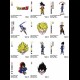 DRAGON BALL  -  11  DISEGNI-RICAMO