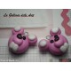 Charm Fimo Cernit topolino rosa kawaii handmade 1pz