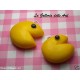 Charm Fimo Cernit Pacman pac-man kawaii handmade 1 pz