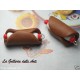 Charm Fimo Cernit cannoli dolcetti kawaii handmade 1pz
