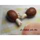 Charm Fimo Cernit cosce di pollo miniature handmade 1pz