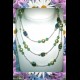 COLLANA NECKLACE GREEN ARGENTO FREE VINTAGE MURANO GLASS