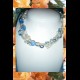 COLLANA NECKLACE BLU ARGENTO FREE CRYSTALS PERLE ZAFFIRI