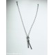 Collana con pendente a nodo in argento 925 rodiato