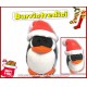 PINGUINO DI NATALE - DECORAZIONE CELLULARE PHONESTRAP - FIMO