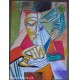 PICASSO RIPRODUZIONE acquerello 50x70 by merlo Enrica
